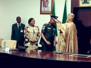 Vice President Kashim Shetima decorates new Acting Inspector General of Police, DIG Kayode Egbetokun